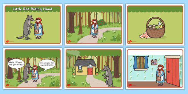 Little Red Riding Hood Story Sequencing Speech Bubbles