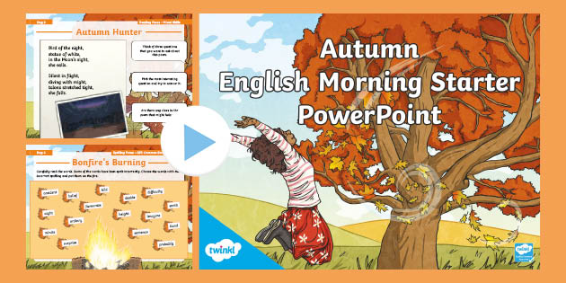 Year 3 English Autumn Morning Starter PowerPoint