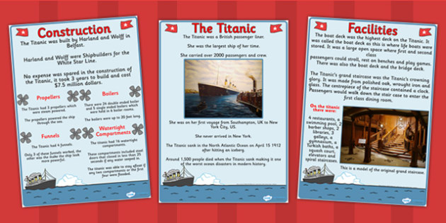 The Titanic Information Posters - Titanic, Posters, History