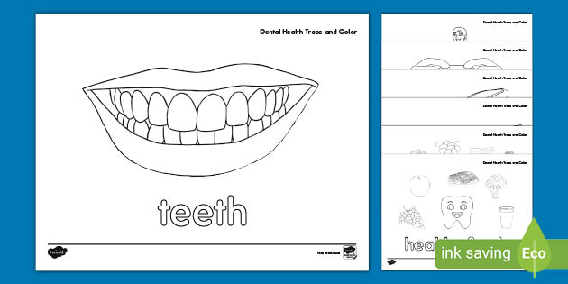 Preschool Toddler Activities Dental Health, Printable Homeschool