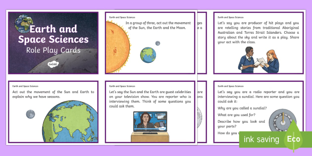 * NEW * Year 3 Earth and Space Sciences Role Play Cards - drama, science