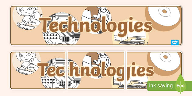 Neutral Coloured Technologies Display Banner (Teacher-Made)