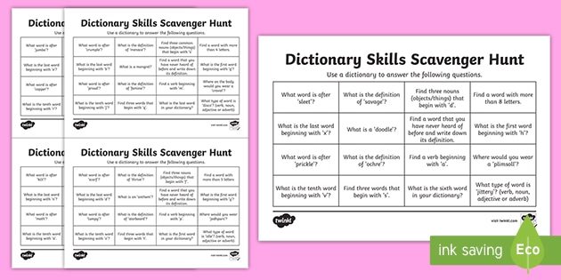 assignment on searching in dictionary level 2