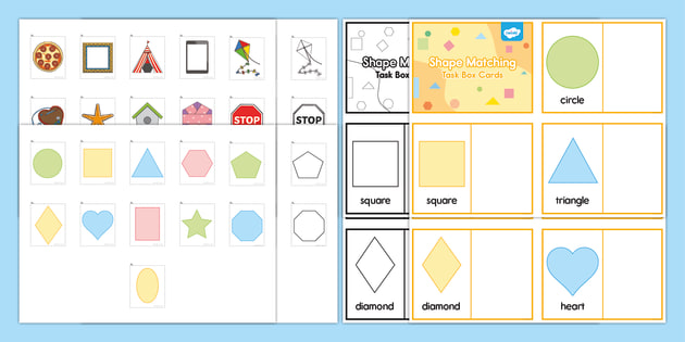 Shape Matching Task Boxes For Special Education