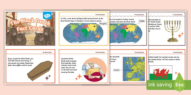 ks2 the black death fact cards facts about the plague
