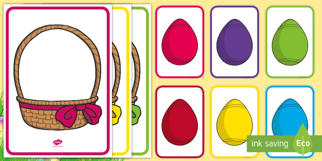 easter egg color sorting game teacher made