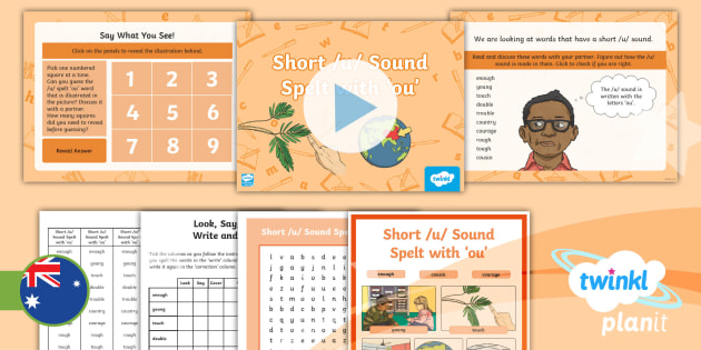 Year 3 Spelling: Words with the Short /u/ Sound Spelt with 'ou'