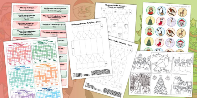 christmas-cracker-template-and-fillers-pack-twinkl-party for Free Printable Christmas Cracker Template Christmas Cracker Template and Fillers Pack | Twinkl Party for Free Printable Christmas Cracker Template