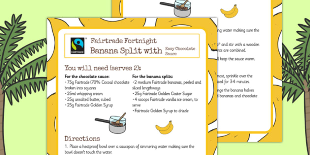 Fairtrade Fortnight Banana Split Recipe