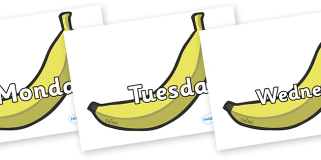 Days of the Week on Bananas