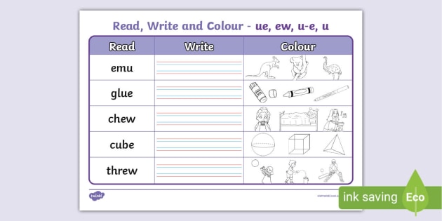 Read, Write and Colour