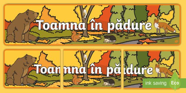 Toamna In Pădure Banner Teacher Made