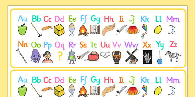 A-Z Alphabet Strips - alphabet strips, alphabet, strips, activity, visual