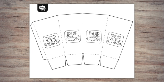 colour-in-popcorn-box-craft-template-twinkl-party-twinkl for Free Printable Popcorn Wrapper Template Colour-in Popcorn Box Craft Template | Twinkl Party - Twinkl for Free Printable Popcorn Wrapper Template