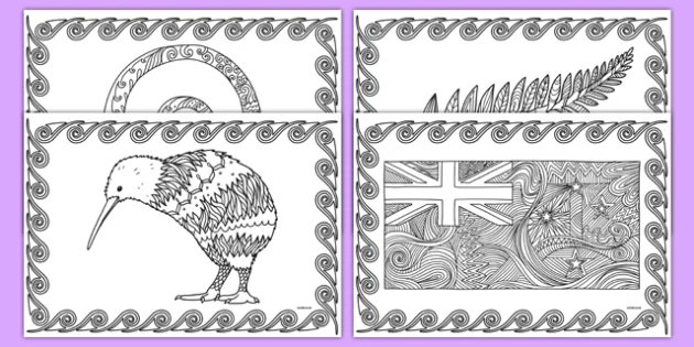 New Zealand Mindfulness Colouring Sheets