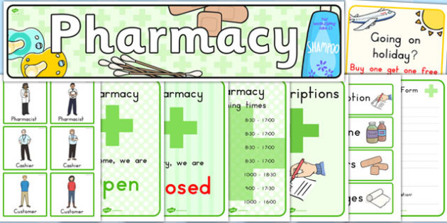 Pharmacy Dramatic Play Printable