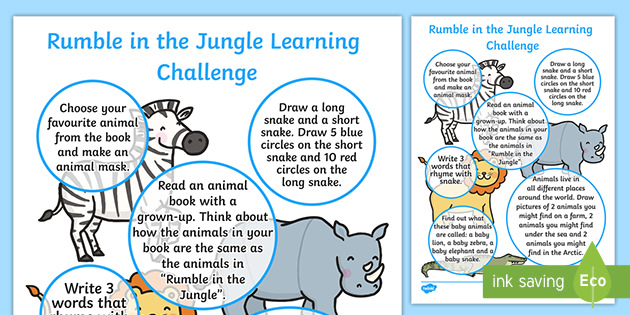 Eyfs Home Learning Challenge Sheet Reception Fs2 To Support Teaching On