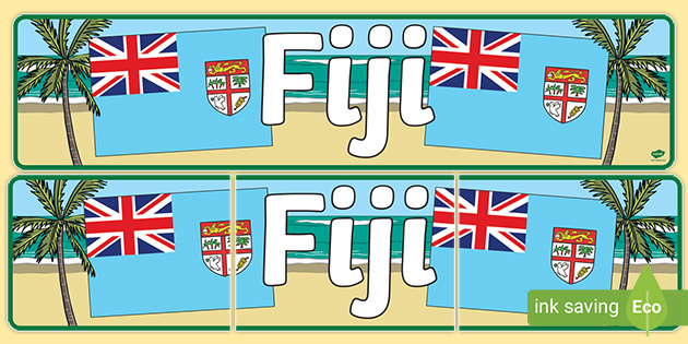 Fiji Banner | Ready-to-print Twinkl Banner