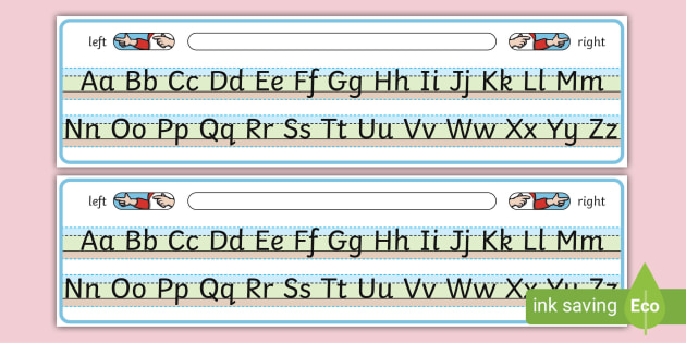 Ground, Grass and Sky Alphabet Strips