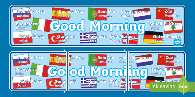 good-morning-mixed-languages-display-banner