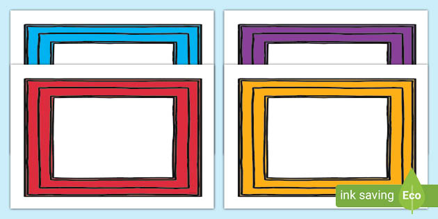 Empty Photo Frames Free Download - Colourful Frames - Twinkl