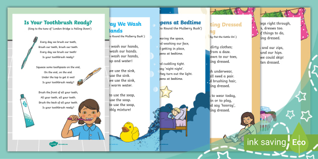 👉 Home Routines Songs Pack (teacher made)