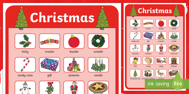 Christmas Aistear Vocabulary Poster (teacher made)