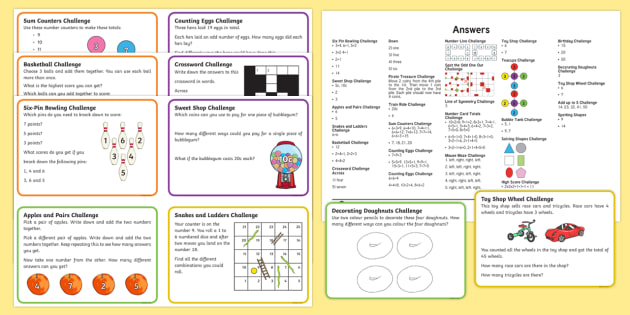 Year 2 Mixed Maths Challenge Cards (teacher Made)