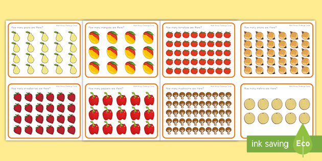 Math Arrays Challenge Cards (Teacher-Made) - Twinkl
