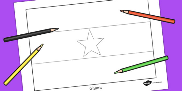 Download Ghana Flag Colouring Sheet - Teaching Resource - Twinkl