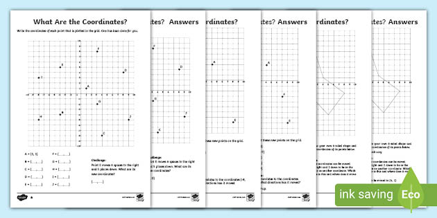 What Are The Coordinates In Four Quadrants Worksheet 2174