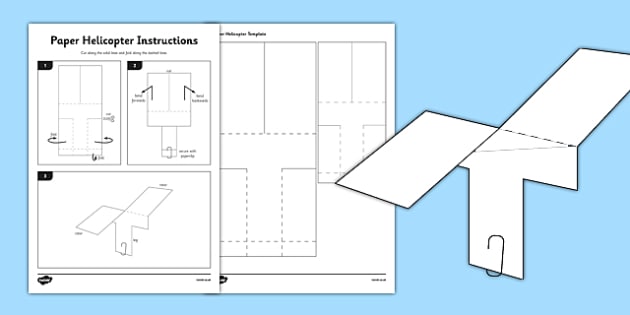 Paper Helicopter Template - Science Resources