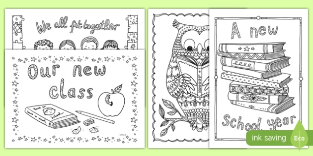 Back To School Colouring Pages Teacher Made Resources