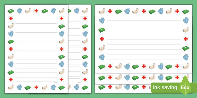 First Aid Page Borders (teacher made)