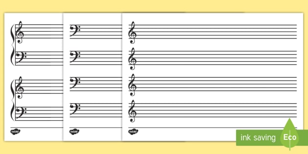 Notenlinien Schreibvorlage (teacher made)