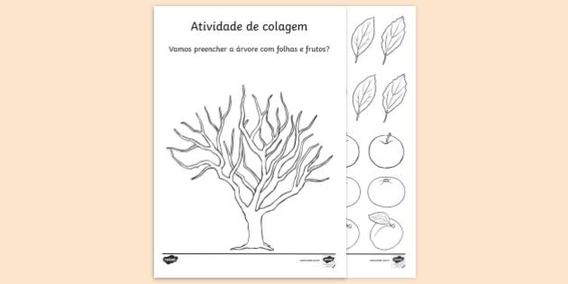 FREE! - Atividade de Dia da Árvore para Colorir - Twinkl