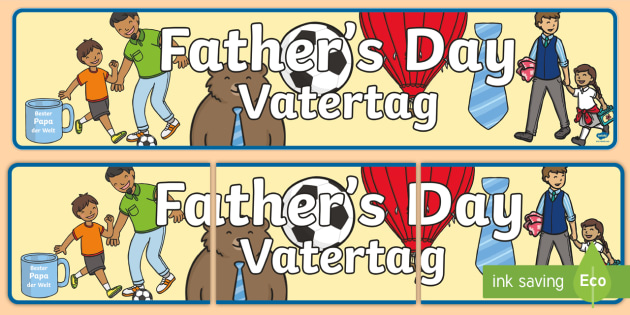 Father S Day Display Banner English German Fathers Day