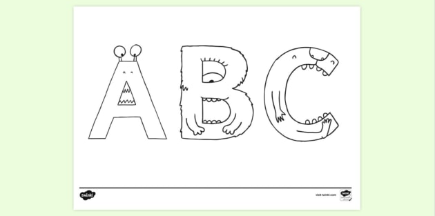 Printable Abc Coloring Pages