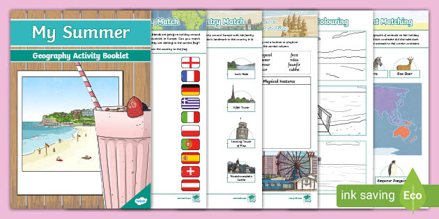 Summer Activity Booklet Geography (Teacher-Made)