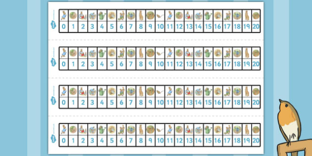 The Tale of Peter Rabbit Number Track 0-20