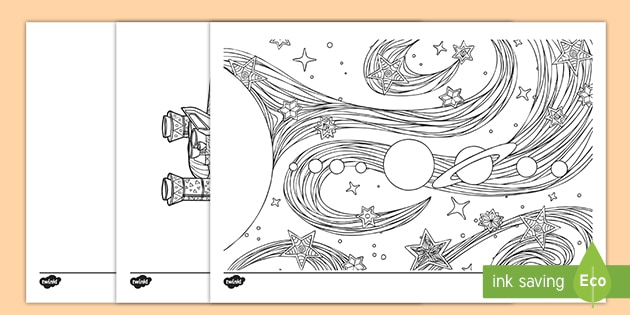 Space Mindfulness Colouring Pages (teacher made)
