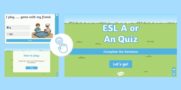 FREE! - ESL A or An Quiz (l'insegnante ha fatto) - Twinkl