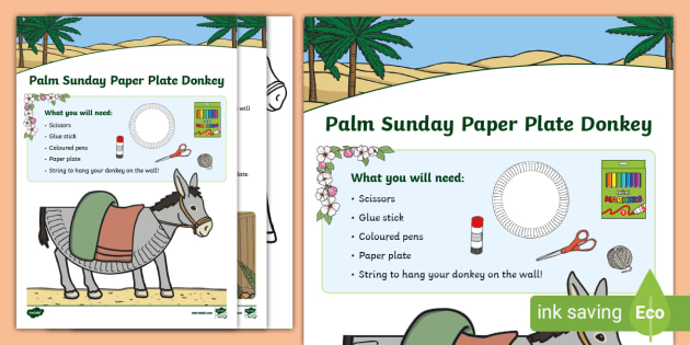 FREE Palm Sunday Donkey Craft Activities Twinkl