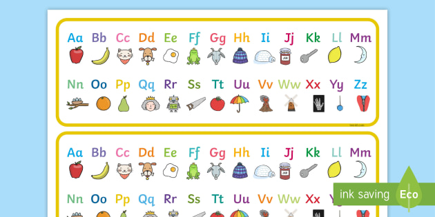 Printable Alphabet Chart For Kindergarten A Z Resources