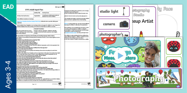 EYFS Drawing Faces Adult Input Plan and Resource Pack