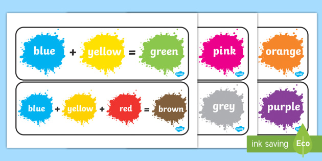 👉 Colour Mixing Display Labels (teacher made)