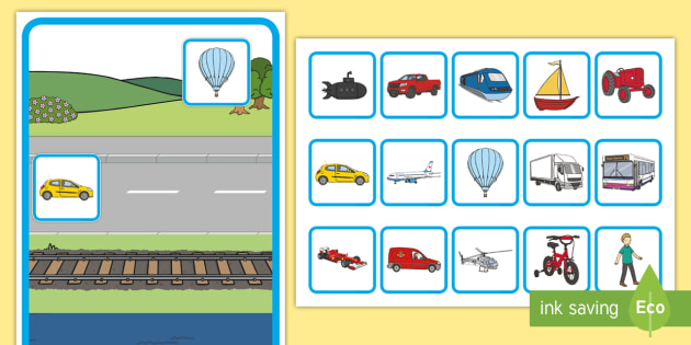 Transport Kindergarten Sorting Activity For Children