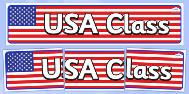 Free Usa Themed Classroom Display Banner Themed Banner