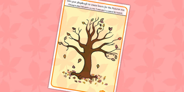 Autumn Tree Modelling Dough Mat Romanian Translation