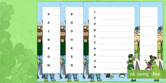 roi st. patricks day acrostic poem